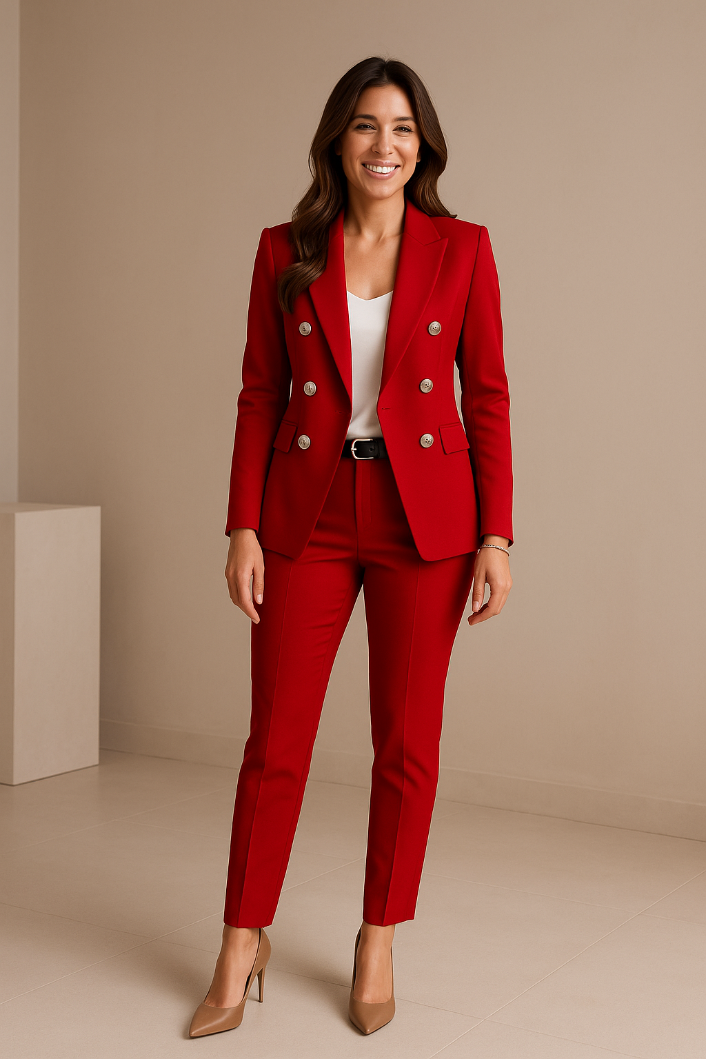 Costume Élégant pour Femme avec Blazer et Pantalon Tailleur