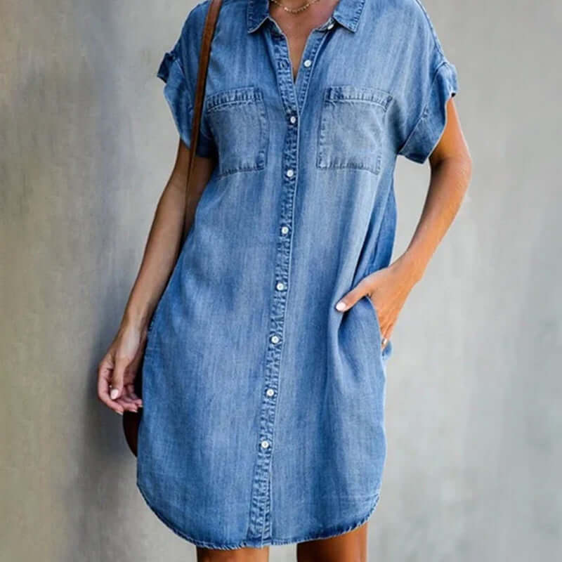 Robe Élégante en Denim