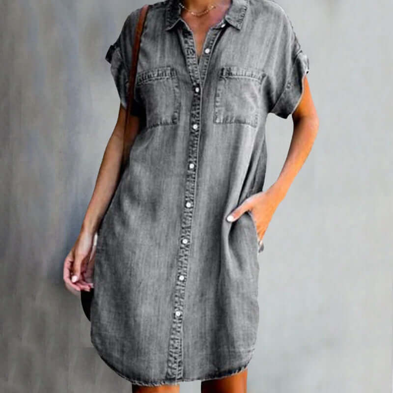 Robe Élégante en Denim
