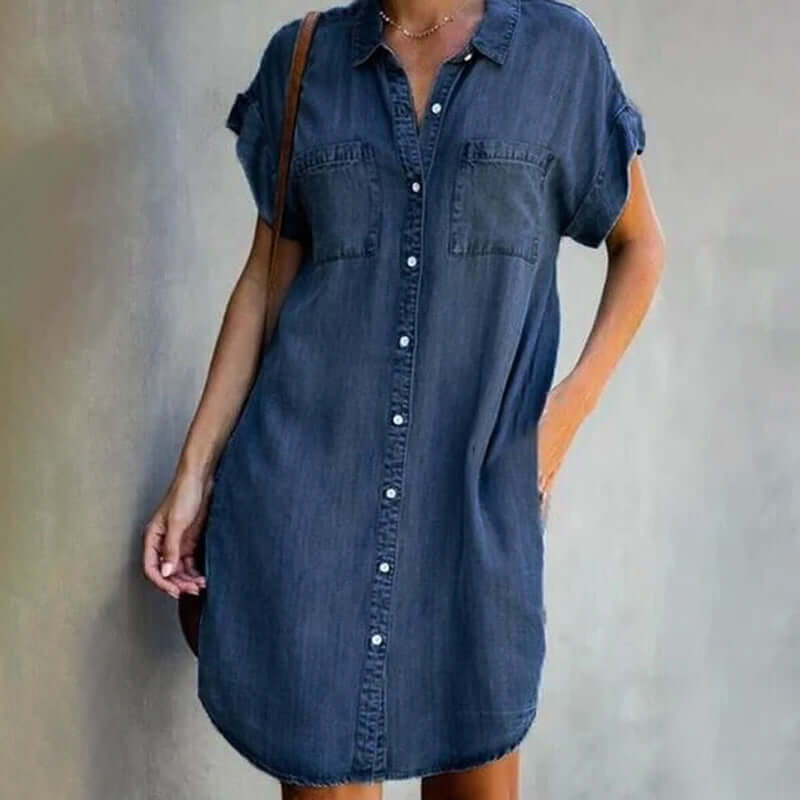 Robe Élégante en Denim