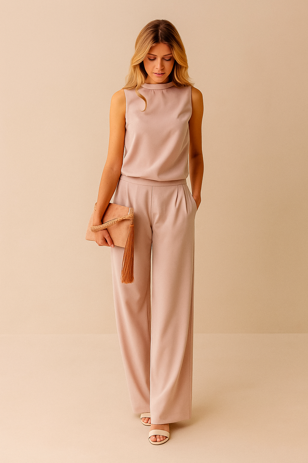 Combinaison élégante été femme – Sans manches & chic fluide