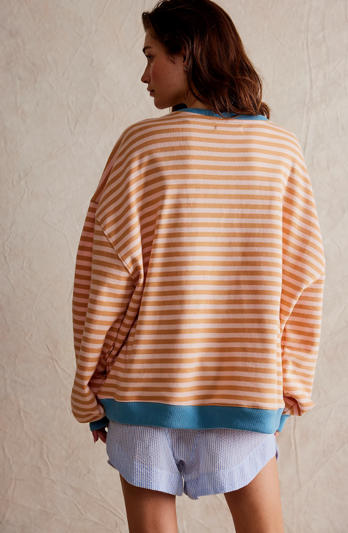 Pull Marin à Rayures Amples