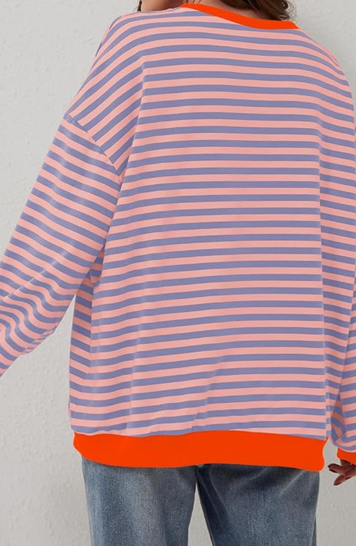 Pull Marin à Rayures Amples