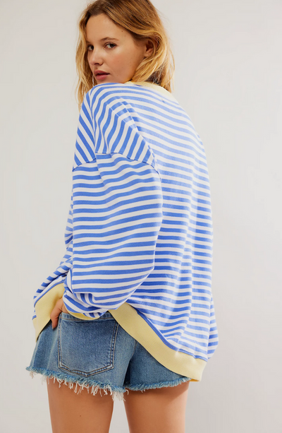 Pull Marin à Rayures Amples