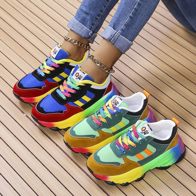 Baskets Arc-en-Ciel Tendance pour Femmes