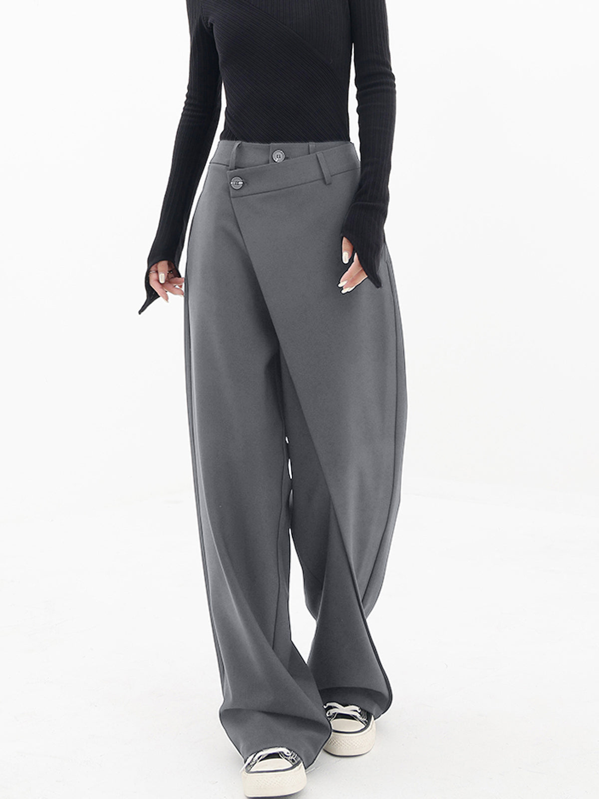 Pantalon large asymétrique pour femmes