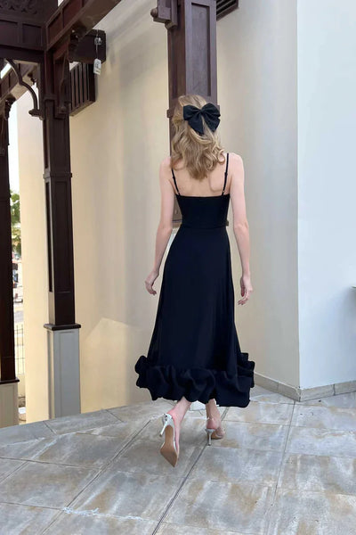 Robe Longue Midi Plissée Élégante Pour Cérémonie Et Cocktail