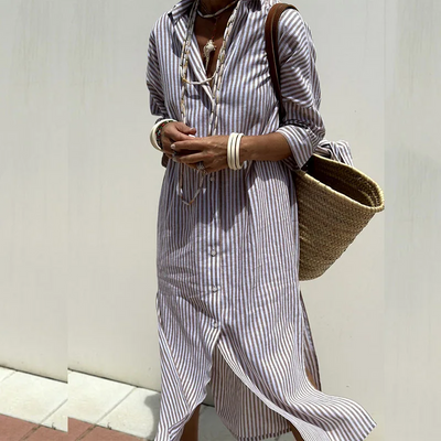 Robe Chemise Rayée pour Femme