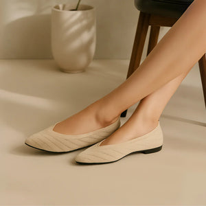 Ballerines Femme en Maille Respirante – Bout Pointu & Semelle Souple