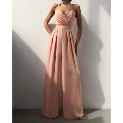 Combinaison abricot fluide et chic pour occasions spéciales
