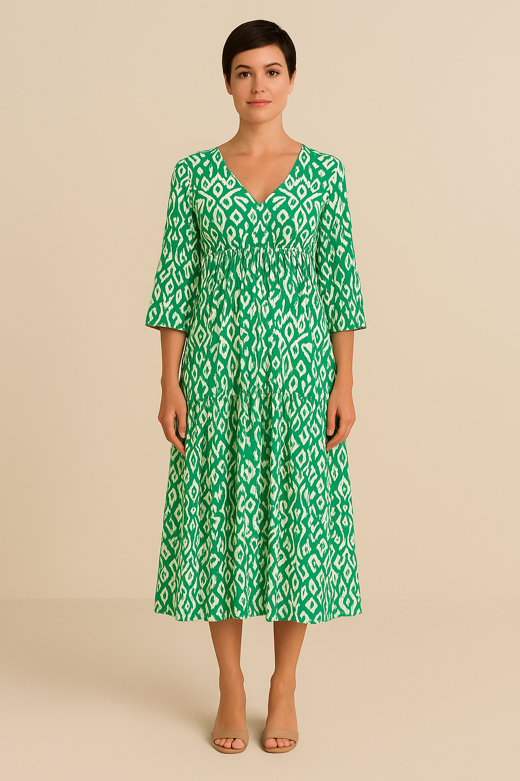 Robe Bohème Chic à Col en V – Tendance & Légère