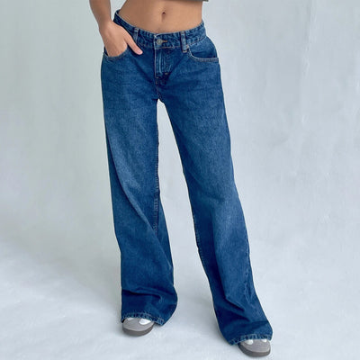 Jeans Baggy à Taille Basse